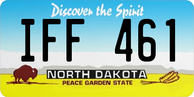 ND license plate IFF461