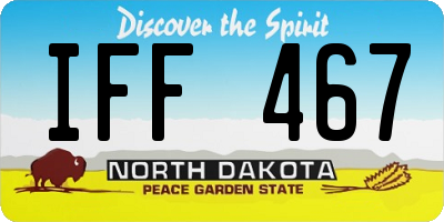 ND license plate IFF467