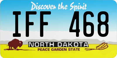ND license plate IFF468