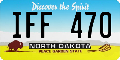 ND license plate IFF470