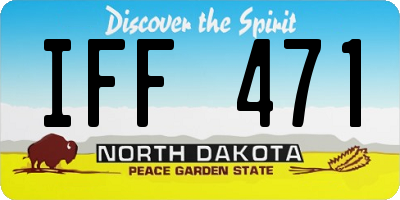ND license plate IFF471