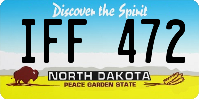 ND license plate IFF472