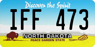 ND license plate IFF473