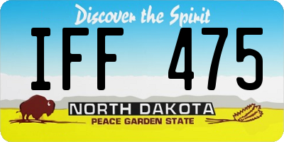 ND license plate IFF475