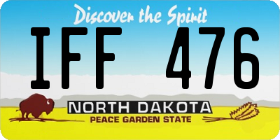 ND license plate IFF476