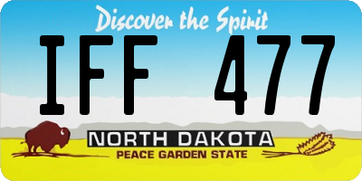 ND license plate IFF477