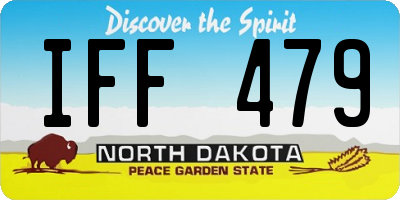 ND license plate IFF479