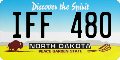 ND license plate IFF480