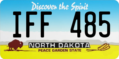 ND license plate IFF485