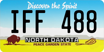 ND license plate IFF488