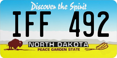 ND license plate IFF492