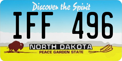 ND license plate IFF496
