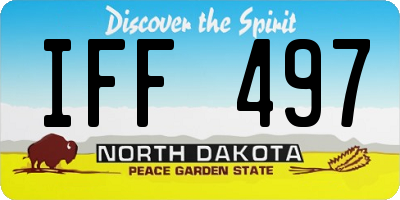 ND license plate IFF497