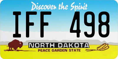 ND license plate IFF498