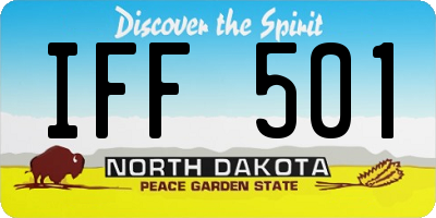 ND license plate IFF501