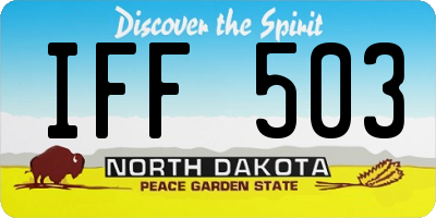 ND license plate IFF503