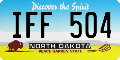 ND license plate IFF504
