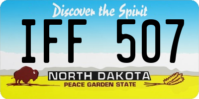 ND license plate IFF507