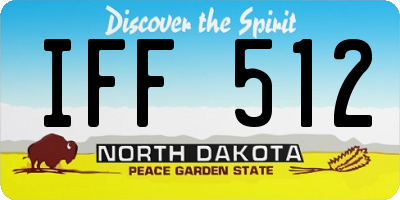 ND license plate IFF512