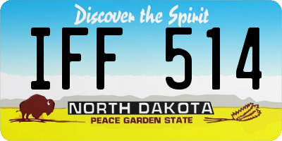 ND license plate IFF514