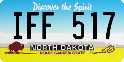 ND license plate IFF517