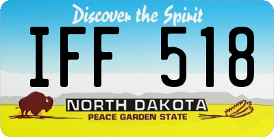 ND license plate IFF518