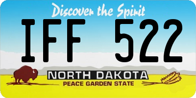 ND license plate IFF522