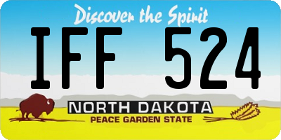 ND license plate IFF524