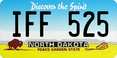 ND license plate IFF525