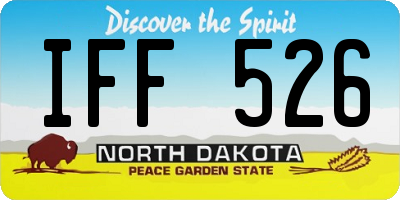 ND license plate IFF526