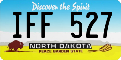 ND license plate IFF527