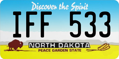 ND license plate IFF533