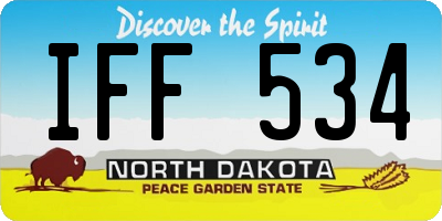 ND license plate IFF534