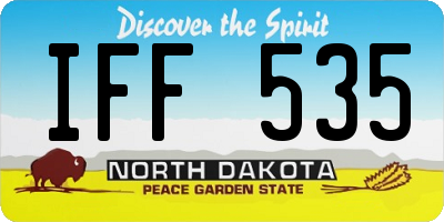 ND license plate IFF535