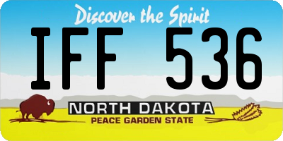 ND license plate IFF536