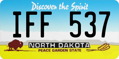 ND license plate IFF537