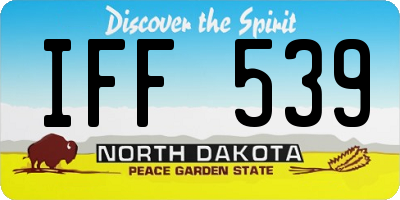ND license plate IFF539