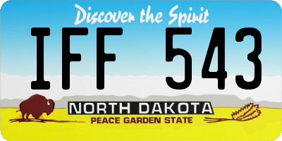 ND license plate IFF543