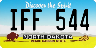 ND license plate IFF544