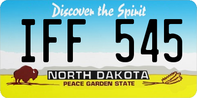 ND license plate IFF545