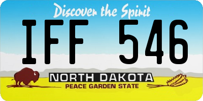 ND license plate IFF546