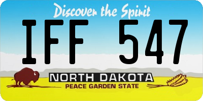 ND license plate IFF547