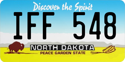 ND license plate IFF548
