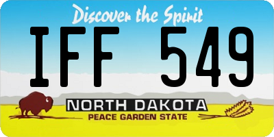 ND license plate IFF549