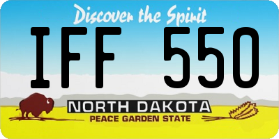 ND license plate IFF550