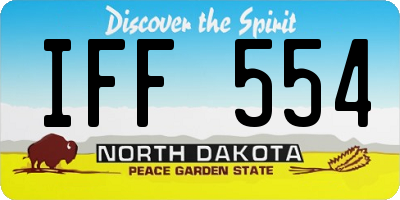 ND license plate IFF554