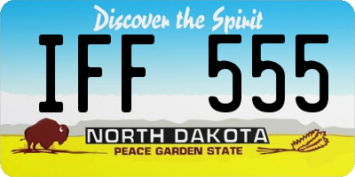 ND license plate IFF555