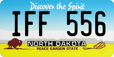 ND license plate IFF556