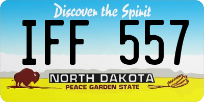ND license plate IFF557