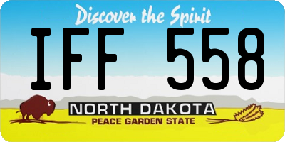 ND license plate IFF558